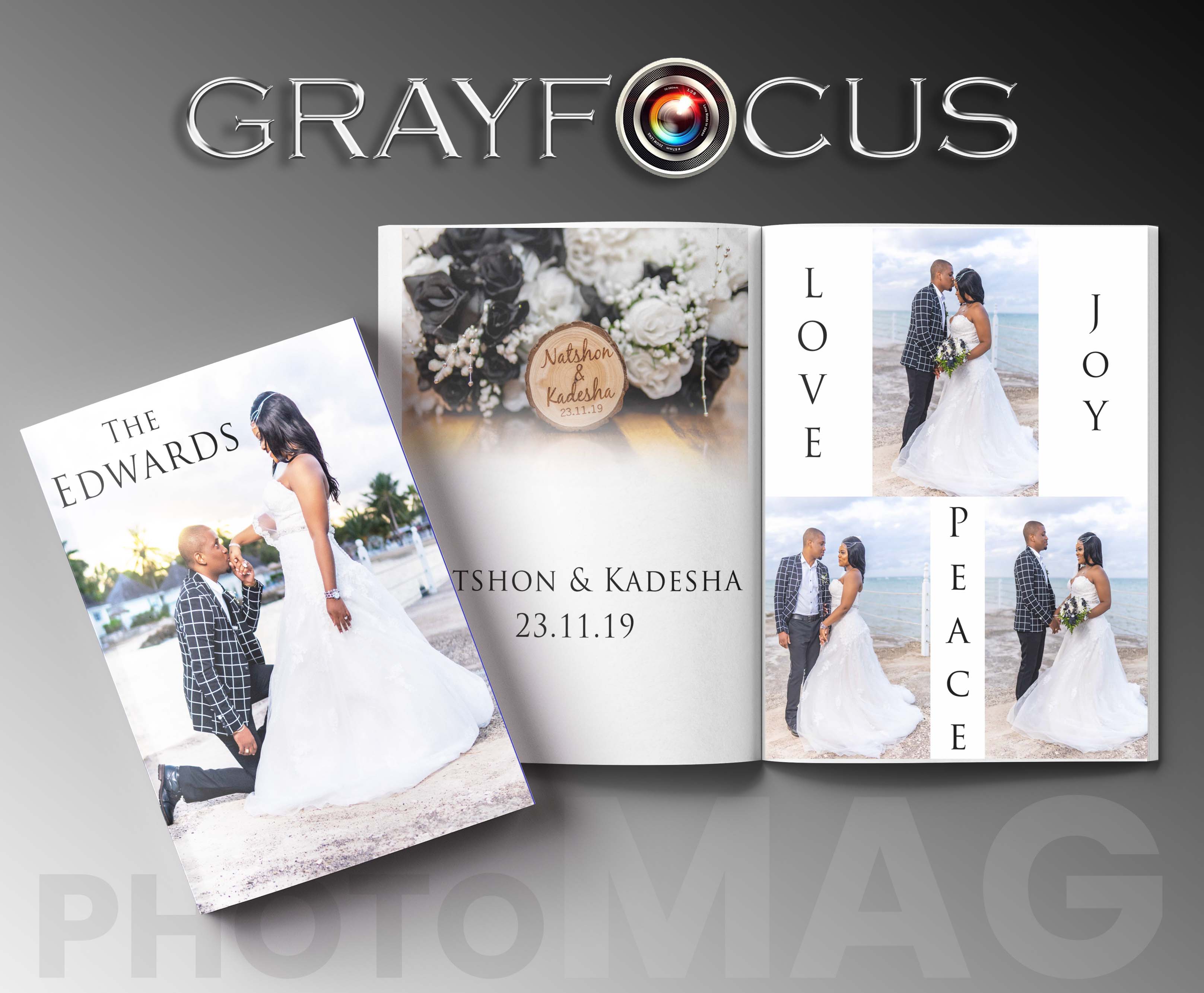 Gray focus Magazine-Mockup wedding